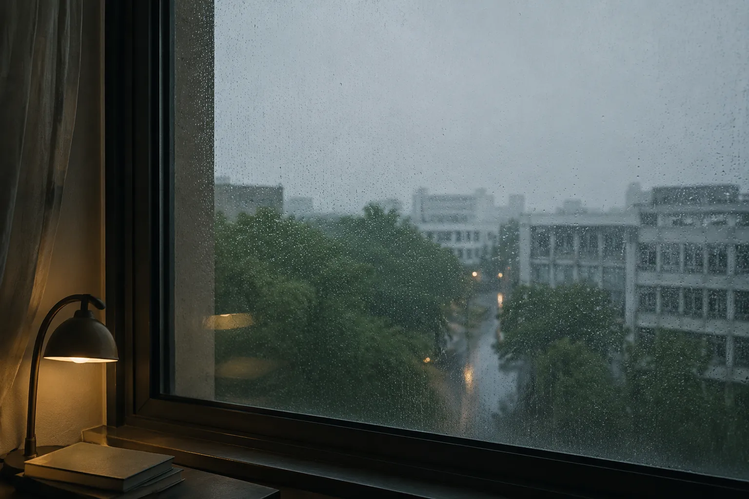 梅雨季的窗